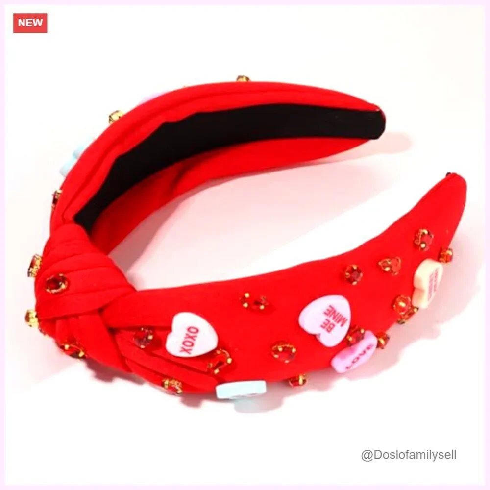 Valentine's Day Headband Set Conversation Heart Jewelry Accessories Party Favors